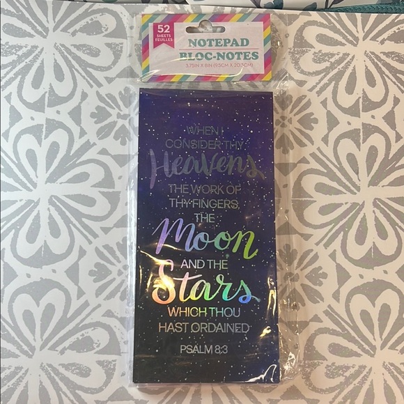 Inspirational Notepad with Colorful Biblical Quotes- NWT - Picture 3 of 15